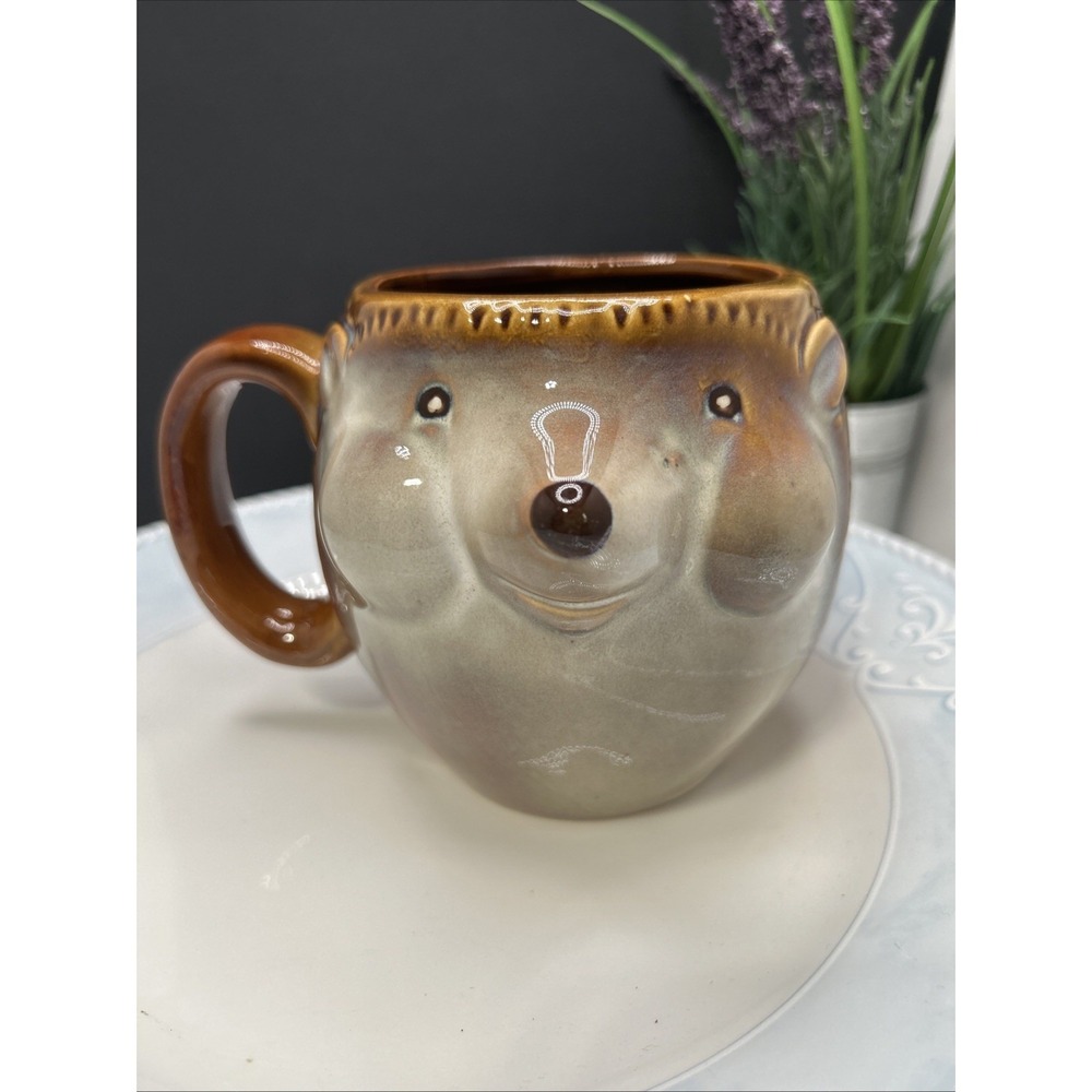 3D Hedgehog Coffee Tea Mug Large 20 oz Gibson Home Ceramic Figural Cup